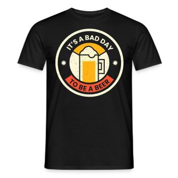 Not a good day today if you're a beer - Men's T-Shirt - black - Front - AI Model Male 178 light (178cm)