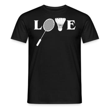 Badminton, Badminton players - Men's T-Shirt - black - Front - AI Model Male 178 light (178cm)