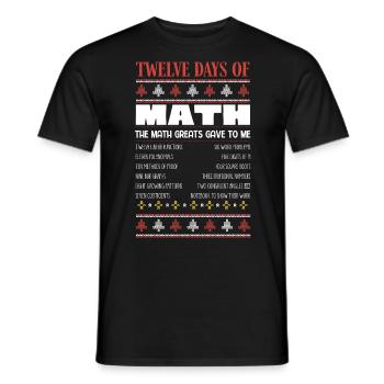 12 Tage Mathematik, Mathenoten - Männer T-Shirt - Schwarz - Vorne - AI Model Male 178 light (178cm)