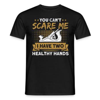 Deux mains saines charpentier - T-shirt homme - noir - Devant - AI Model Male 178 light (178cm)