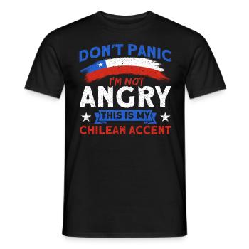 My Chilean Accent Chile Souvenir - Men's T-Shirt - black - Front - AI Model Male 178 light (178cm)