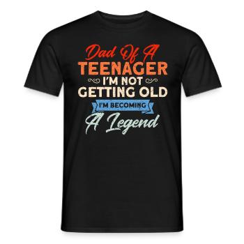 Père d’un adolescent qui devient une légende - T-shirt homme - noir - Devant - AI Model Male 178 light (178cm)