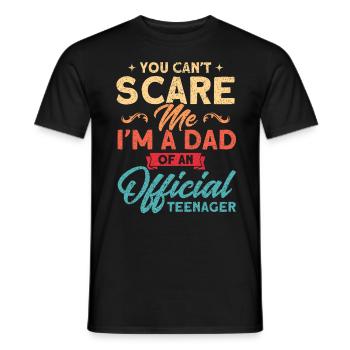 Père d’une famille d’adolescents officielle - T-shirt homme - noir - Devant - AI Model Male 178 light (178cm)