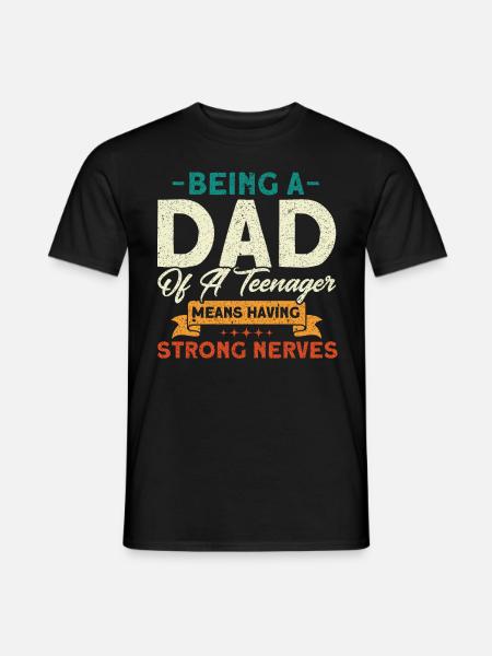 Padre de un adolescente Fuerte familia de nervios - Camiseta hombre - negro