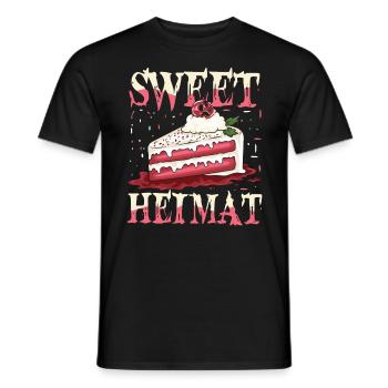 Sweet Heimat für Kuchen Torten Liebhaber - Männer T-Shirt - Schwarz - Vorne - AI Model Male 178 light (178cm)