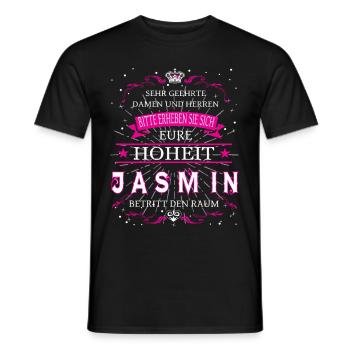 Eure Hoheit Jasmin betritt den Raum - Männer T-Shirt - Schwarz - Vorne - AI Model Male 178 light (178cm)
