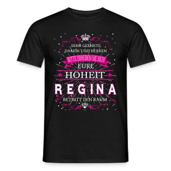 Eure Hoheit Regina betritt den Raum - Männer T-Shirt - Schwarz - Vorne - AI Model Male 178 light (178cm)