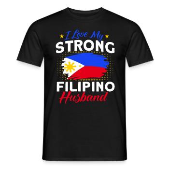 Philippinen Philippinisch Philippinische Flagge - Männer T-Shirt - Schwarz - Vorne - AI Model Male 178 light (178cm)
