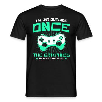 Gambling Gamer Retro Gamer Video Games Gift - Men's T-Shirt - black - Front - AI Model Male 178 light (178cm)