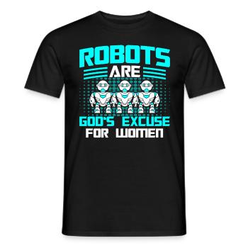 Robot Robotique Ingénieur Costume Robot - T-shirt homme - noir - Devant - AI Model Male 178 light (178cm)