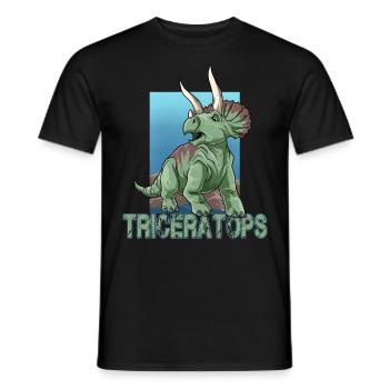 Velociraptor für einen Dino Fan und Dinosaurier - Männer T-Shirt - Schwarz - Vorne - AI Model Male 178 light (178cm)
