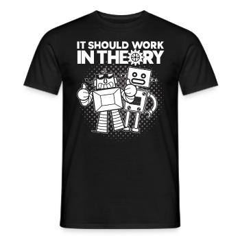 Robot Robotique Ingénieur Costume Robot - T-shirt homme - noir - Devant - AI Model Male 178 light (178cm)