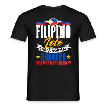Philippinen Philippinisch Philippinische Flagge - Männer T-Shirt - Schwarz - Vorne - AI Model Male 178 light (178cm)