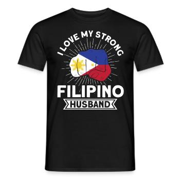 Philippinen Philippinisch Philippinische Flagge - Männer T-Shirt - Schwarz - Vorne - AI Model Male 178 light (178cm)