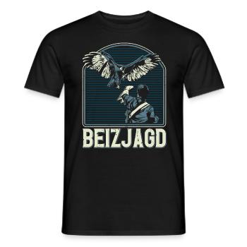 Greifvogel Beizjagd Spruch Falkner Vogelfreunde - Männer T-Shirt - Schwarz - Vorne - AI Model Male 178 light (178cm)