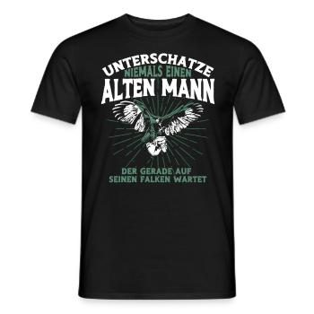 Greifvogel Beizjagd Spruch Falkner Vogelfreunde - Männer T-Shirt - Schwarz - Vorne - AI Model Male 178 light (178cm)