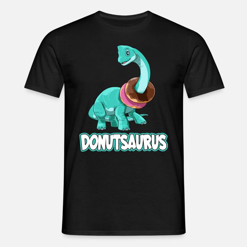 Donutsaurus Dinosaurier Brachiosaurus - Männer T-Shirt - Schwarz