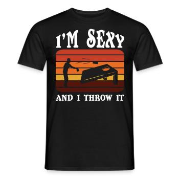 Cornhole, Sitzsack, Sitzsack Werfen - Männer T-Shirt - Schwarz - Vorne - AI Model Male 178 light (178cm)