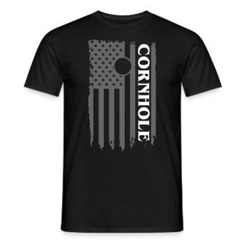 Cornhole, Sitzsack, Sitzsack Werfen - Männer T-Shirt - Schwarz - Vorne - AI Model Male 178 light (178cm)