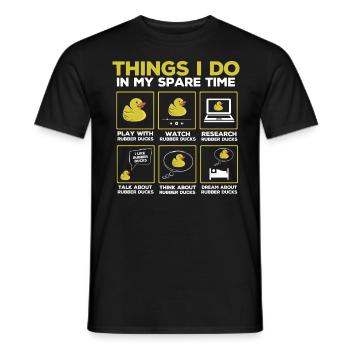 Rubber Duck Fan, Gummienten - Männer T-Shirt - Schwarz - Vorne - AI Model Male 178 light (178cm)