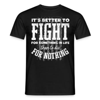 US patriotic quotes, patriot, patriots - Men's T-Shirt - black - Front - AI Model Male 178 light (178cm)