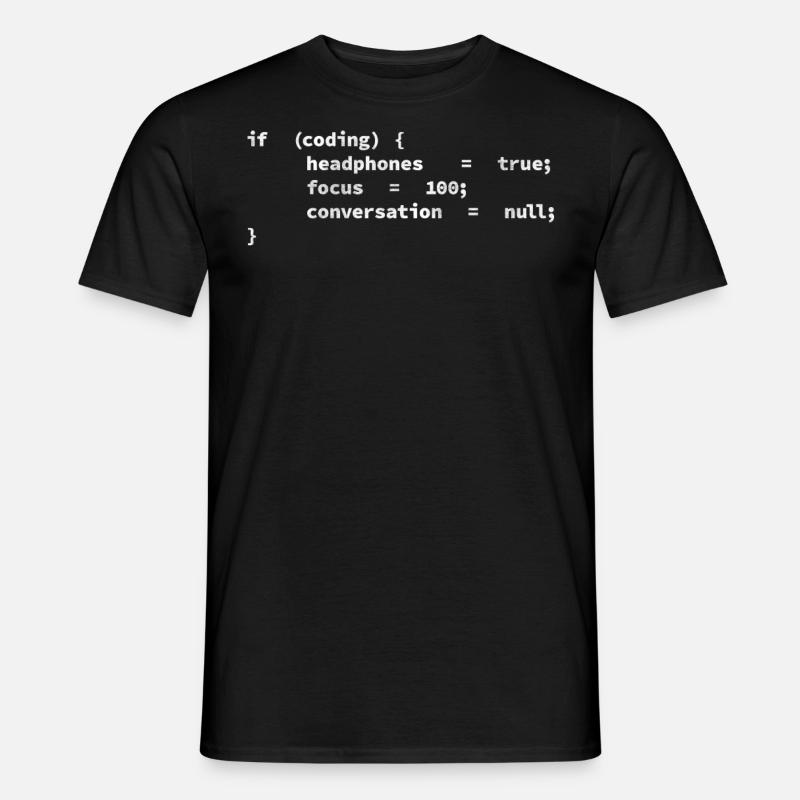 Headphones, encoders, programmers coding - Men’s T-shirt - black