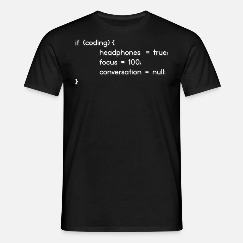 Headphones, encoders, programmers coding - Men's T-Shirt - black