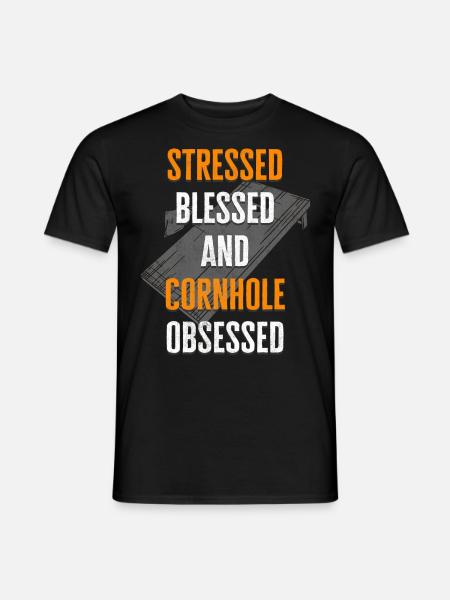 Cornhole -Spieler, Cornhole - Männer T-Shirt - Schwarz