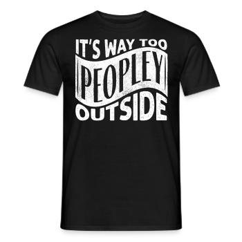 Weg Zu Menschen Draußen, Ich Hasse Menschen - Männer T-Shirt - Schwarz - Vorne - AI Model Male 178 light (178cm)