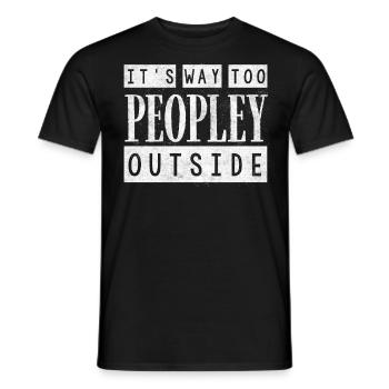Weg Zu Menschen Draußen, Ich Hasse Menschen - Männer T-Shirt - Schwarz - Vorne - AI Model Male 178 light (178cm)
