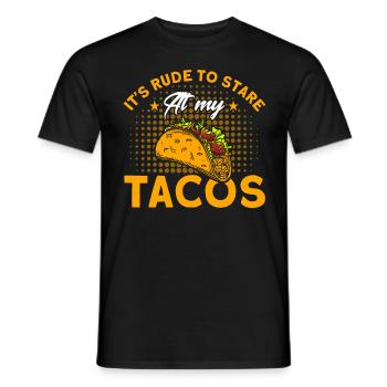 Taco Tacos Mexicain Fast Food Cadeau - T-shirt homme - noir - Devant - AI Model Male 178 light (178cm)