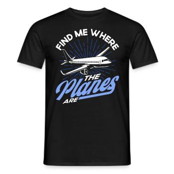 Flugzeug Pilot Flugzeuge Flugzeug Landung Geschenk - Männer T-Shirt - Schwarz - Vorne - AI Model Male 178 light (178cm)
