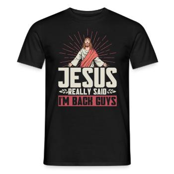 Jesus Bible Christian Religious Church Gift - Men's T-Shirt - black - Front - AI Model Male 178 light (178cm)