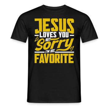 Jesus Bible Christian Religious Church Gift - Men's T-Shirt - black - Front - AI Model Male 178 light (178cm)
