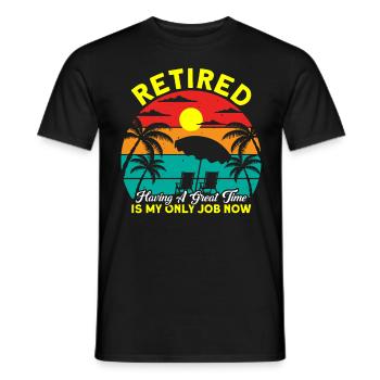 Ruhestand Rente Rentner Rente 2022 Geschenk - Männer T-Shirt - Schwarz - Vorne - AI Model Male 178 light (178cm)