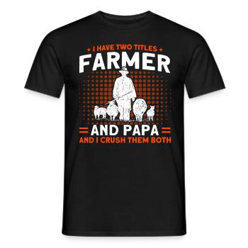 Schafzucht Landwirt Nutztier Schafe Geschenk - Männer T-Shirt - Schwarz - Vorne - AI Model Male 178 light (178cm)