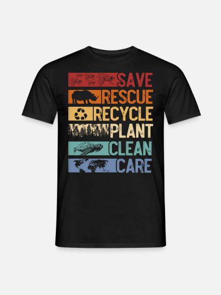 Earth Day, Save the Planet - Men's T-Shirt - black