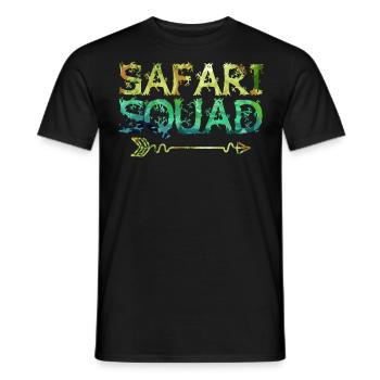 Safari squad, un safari - T-shirt homme - noir - Devant - AI Model Male 178 light (178cm)