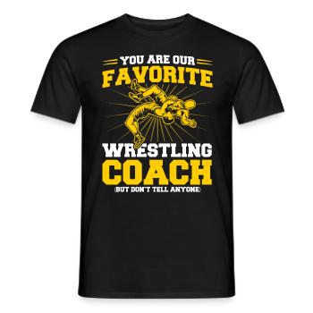 Sports Players Wrestling Coaches Cadeau - T-shirt homme - noir - Devant - AI Model Male 178 light (178cm)