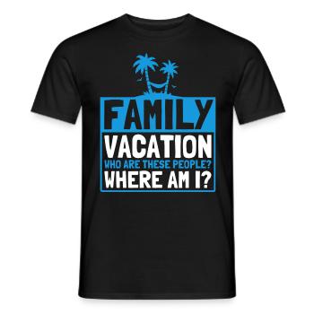 Autoreise Urlaub Familie Urlaub Familie Geschenk - Männer T-Shirt - Schwarz - Vorne - AI Model Male 178 light (178cm)