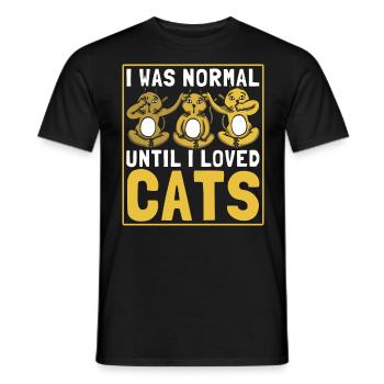 Cats Cat Owner Pet Animals Gift - Men's T-Shirt - black - Front - AI Model Male 178 light (178cm)