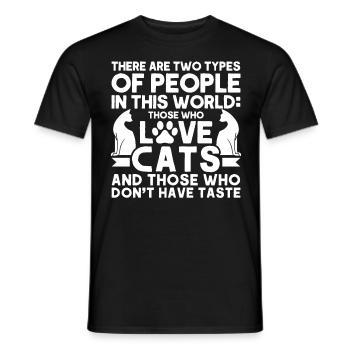 Cats Cat Owner Pet Animals Gift - Men's T-Shirt - black - Front - AI Model Male 178 light (178cm)