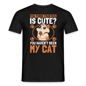 Cats Cat Owner Pet Animals Gift - Men's T-Shirt - black - Front - AI Model Male 178 light (178cm)