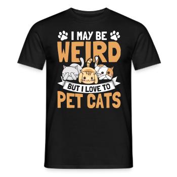 Cats Cat Owner Pet Animals Gift - Men's T-Shirt - black - Front - AI Model Male 178 light (178cm)