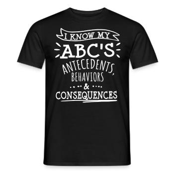 Behavioral Analyst Therapist Psychologist - Men's T-Shirt - black - Front - AI Model Male 178 light (178cm)