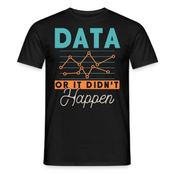 Collecte de données - Thérapeutes analystes comportementaux - T-shirt homme - noir - Devant - AI Model Male 178 light (178cm)