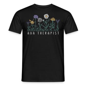 Thérapeute floral - T-shirt homme - noir - Devant - AI Model Male 178 light (178cm)