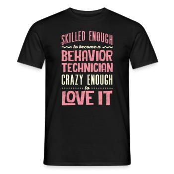 Thérapeute ABA, thérapie ABA, thérapeute, SPEd - T-shirt homme - noir - Devant - AI Model Male 178 light (178cm)