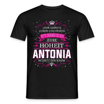 Eure Hoheit Antonia betritt den Raum - Männer T-Shirt - Schwarz - Vorne - AI Model Male 178 light (178cm)