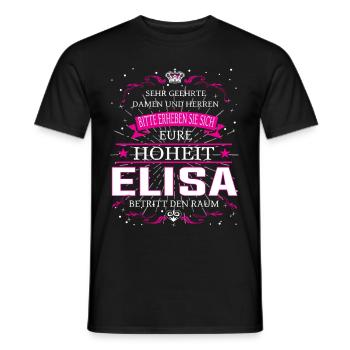 Eure Hoheit Elisa betritt den Raum - Männer T-Shirt - Schwarz - Vorne - AI Model Male 178 light (178cm)